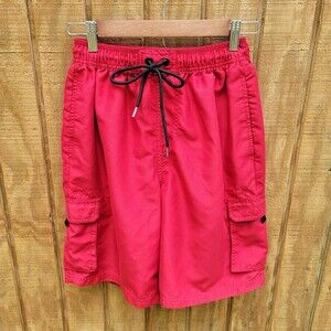 Tesla Red Swim Trunks Mens XS